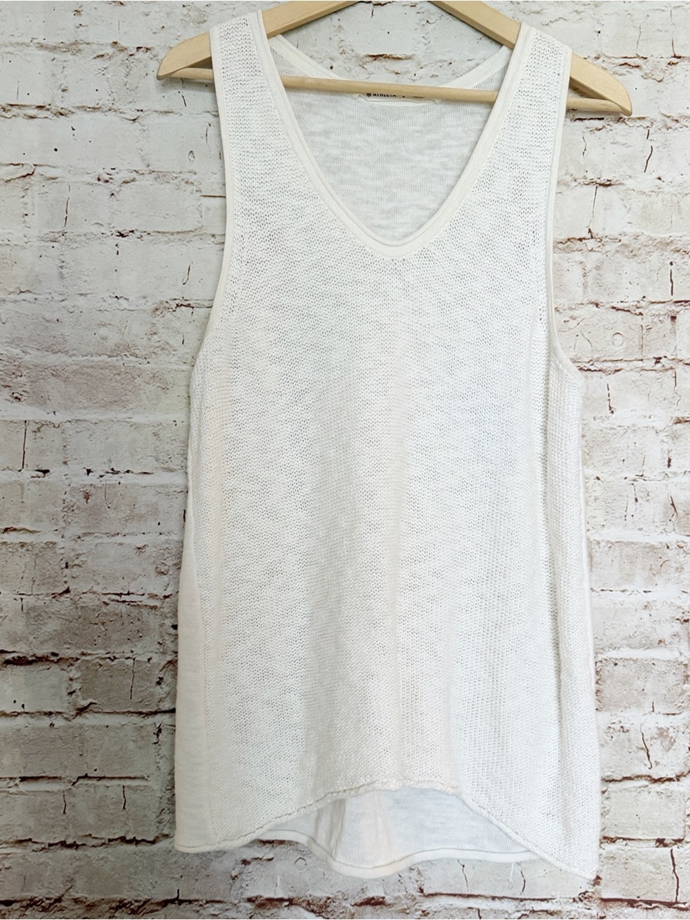 Athleta linen blend sleeves knit tank top